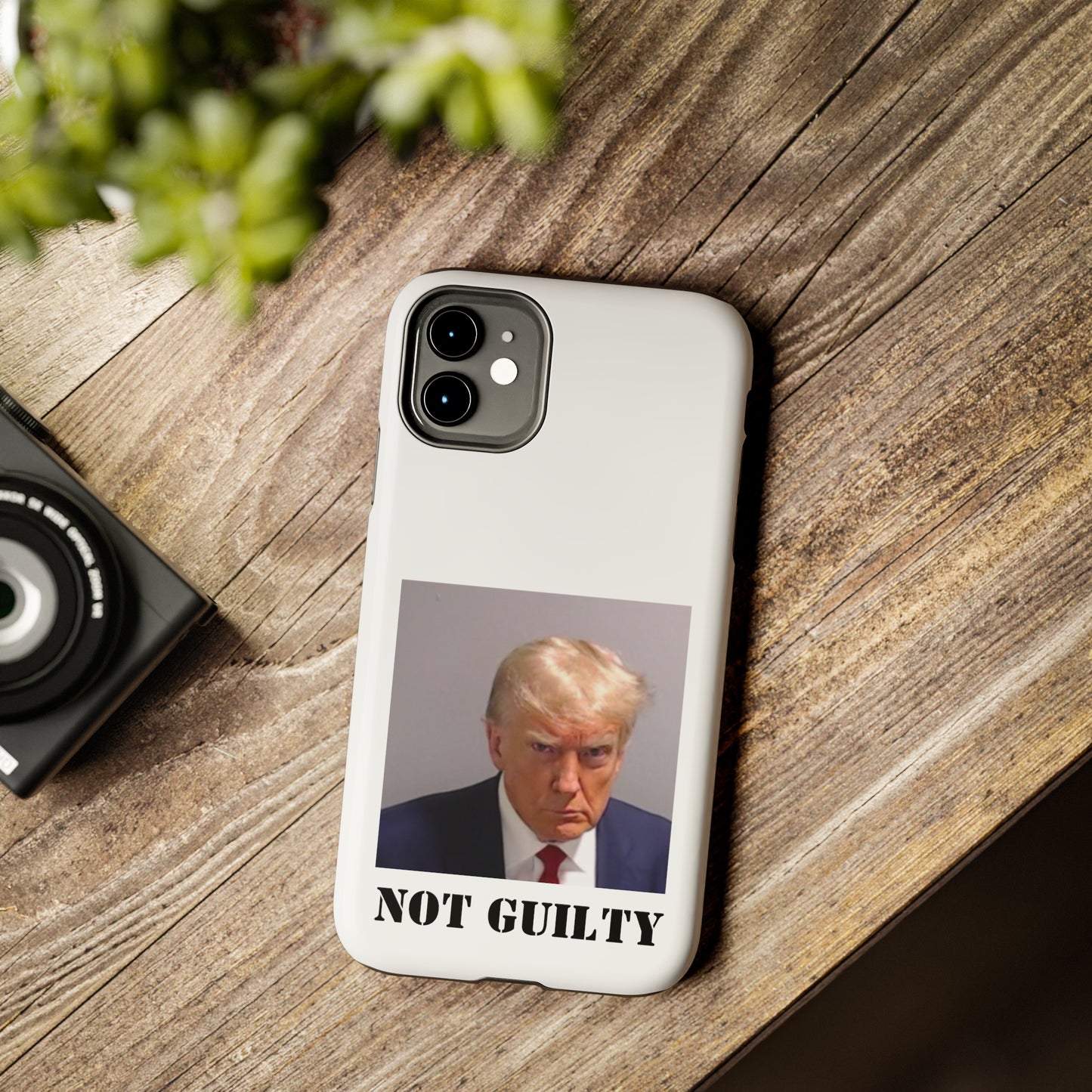 NOT GUILTY Trump Mugshot Phone Case